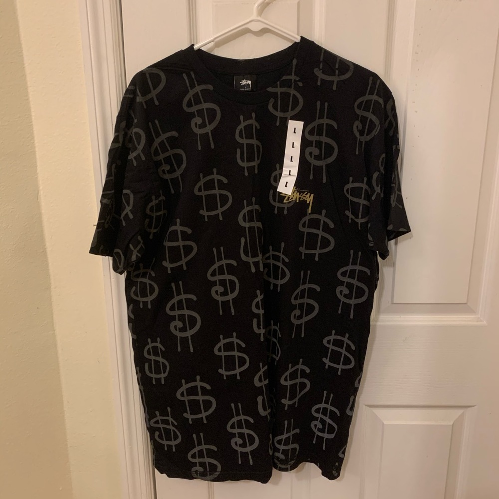 Stussy dollar sign T shirt